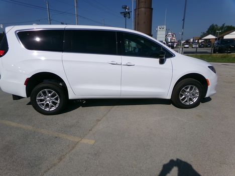 New Wheelchair Van For Sale: 2026 Chrysler Voyager LX Wheelchair Accessible Van For Sale with a FR Conversions Manual Rear Entry on it. VIN: 2C4RC1CG1TR269440