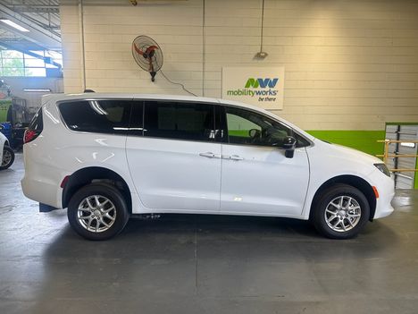 New Wheelchair Van For Sale: 2026 Chrysler Voyager LX Wheelchair Accessible Van For Sale with a FR Conversions Manual Rear Entry on it. VIN: 2C4RC1CG3TR269309