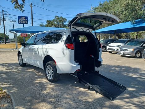 New Wheelchair Van For Sale: 2027 Chrysler Pacifica LX Wheelchair Accessible Van For Sale with a FR Conversions Manual Rear Entry on it. VIN: 2C4RC1CG7VR564853