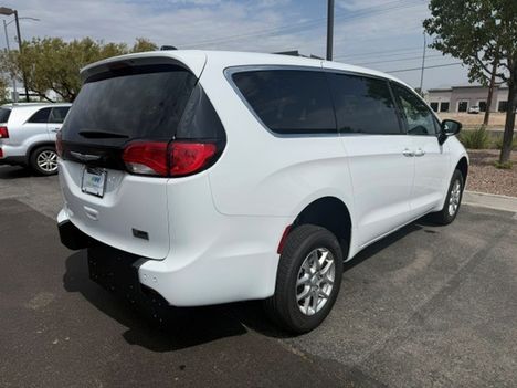 New Wheelchair Van For Sale: 2026 Chrysler Voyager LX Wheelchair Accessible Van For Sale with a FR Conversions Manual Rear Entry on it. VIN: 2C4RC1CGXTR264608