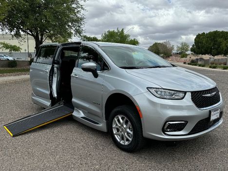 Used Wheelchair Van For Sale: 2023 Chrysler Pacifica Touring Wheelchair Accessible Van For Sale with a Driverge Driverge Quiet Ride FC on it. VIN: 2C4RC1FG4PR583553