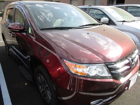 Used Wheelchair Van For Sale: 2015 Honda Odyssey Touring Wheelchair Accessible Van For Sale with a Vantage Mobility VMI Northstar on it. VIN: 5FNRL5H90FB049109