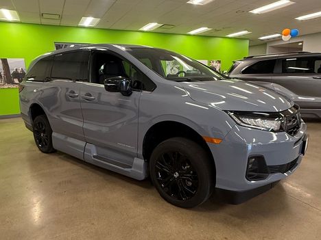 Used Wheelchair Van For Sale: 2025 Honda Odyssey Sport-L Wheelchair Accessible Van For Sale with a Vantage Mobility VMI Northstar on it. VIN: 5FNRL6H77SB021189