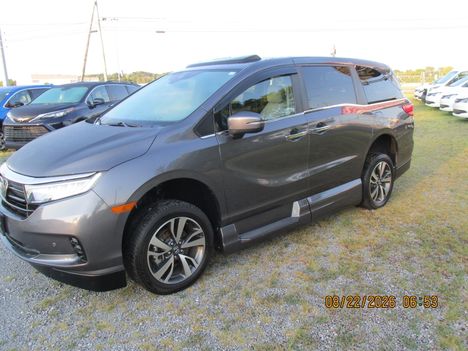 Used Wheelchair Van For Sale: 2022 Honda Odyssey Touring Wheelchair Accessible Van For Sale with a Vantage Mobility VMI Northstar on it. VIN: 5FNRL6H89NB005430
