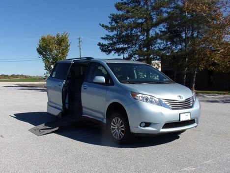 Used Wheelchair Van For Sale: 2017 Toyota Sienna XLE Wheelchair Accessible Van For Sale with a Vantage Mobility VMI Summit on it. VIN: 5TDYZ3DC1HS796376
