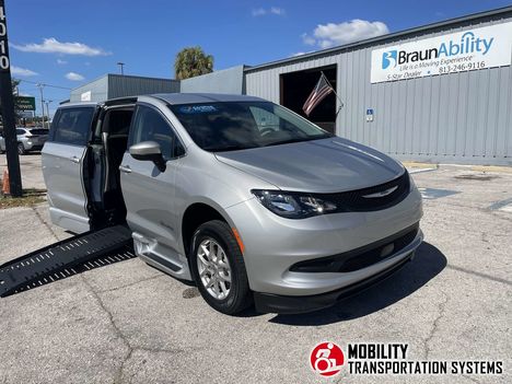 Used Wheelchair Van For Sale: 2023 Chrysler Voyager LX Wheelchair Accessible Van For Sale with a BraunAbility Chrysler Entervan XT on it. VIN: 2C4RC1CG5PR603376