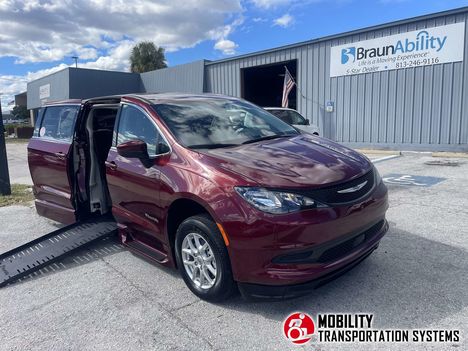 Used Wheelchair Van For Sale: 2022 Chrysler Voyager LX Wheelchair Accessible Van For Sale with a BraunAbility Chrysler Foldout XT on it. VIN: 2C4RC1CG8NR204538