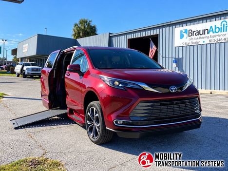 Used Wheelchair Van For Sale: 2025 Toyota Sienna Platinum Wheelchair Accessible Van For Sale with a  on it. VIN: 5TDERKECXSS252252