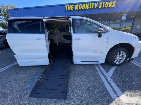 New Wheelchair Van For Sale: 2024 Chrysler Pacifica Touring L Wheelchair Accessible Van For Sale with a BraunAbility Chrysler Foldout on it. VIN: 2C4RC1BG9RR156068