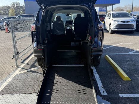 New Wheelchair Van For Sale: 2026 Toyota Sienna LE Wheelchair Accessible Van For Sale with a VMI Toyota Sienna Hybrid - Rear Entry - FWD on it. VIN: 5TDKRKEC9TS297851