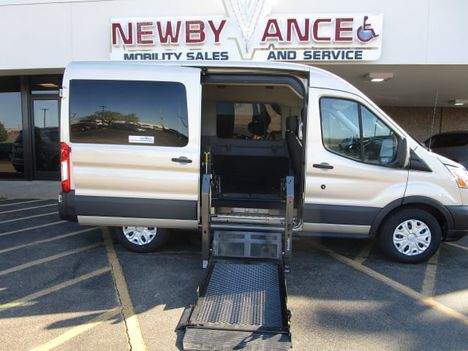 Used Wheelchair Van For Sale: 2018 Ford Transit 150 Wagon Med. Roof XL w/Sliding Pass. 1 Wheelchair Accessible Van For Sale with a  on it. VIN: 1FMZK1CG2JKB46112
