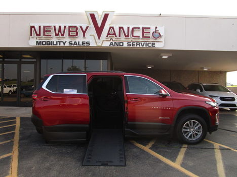 New Wheelchair Van For Sale: 2022 Chevrolet Traverse LT Cloth FWD Wheelchair Accessible Van For Sale with a  on it. VIN: 1GNERGKW9NJ154706