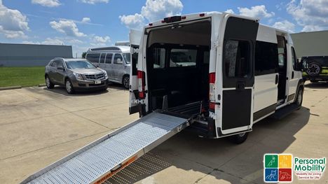 New Wheelchair Van For Sale: 2025 Ram Promaster 2500 Tradesman High Roof Wheelchair Accessible Van For Sale with a  on it. VIN: 3C6LRVDG6SE562882