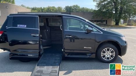 Used Wheelchair Van For Sale: 2015 Honda Odyssey EX-L Wheelchair Accessible Van For Sale with a BraunAbility Honda Entervan II on it. VIN: 5FNRL5H64FB025465