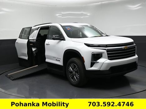 New Wheelchair Van For Sale: 2026 Chevrolet Traverse LT Wheelchair Accessible Van For Sale with a BraunAbility Side Ramp on it. VIN: 1GBERGKS2TJ327036
