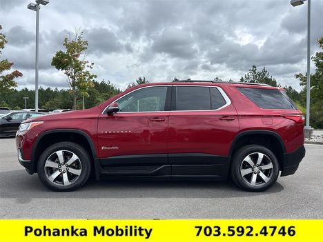 Used Wheelchair Van For Sale: 2021 Chevrolet Traverse LT Wheelchair Accessible Van For Sale with a BraunAbility Side Ramp on it. VIN: 1GNERHKW5MJ147109