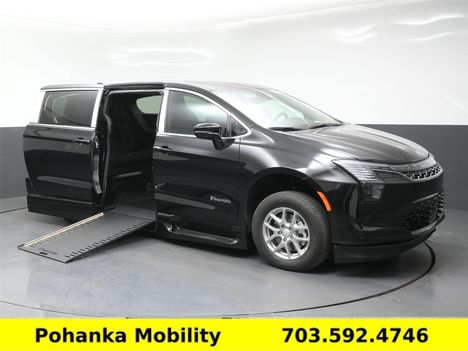 New Wheelchair Van For Sale: 2027 Chrysler Pacifica Select Wheelchair Accessible Van For Sale with a BraunAbility Side Ramp XI on it. VIN: 2C4RC1BGXVR555243