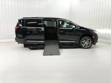 New Wheelchair Van For Sale: 2026 Chrysler Pacifica PINNACLE Wheelchair Accessible Van For Sale with a Rollx 12.5 Inch Drop Floor Conversion with In-the-floor Ramp on it. VIN: 401930