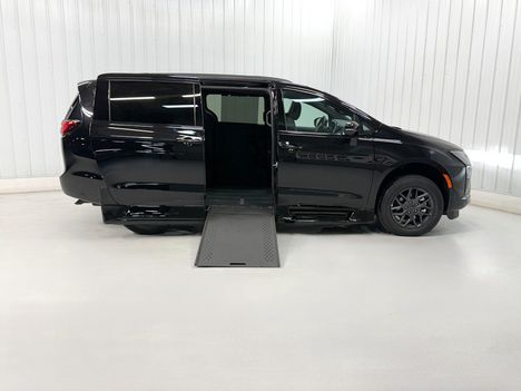 New Wheelchair Van For Sale: 2027 Chrysler Pacifica SELECT Wheelchair Accessible Van For Sale with a Rollx 12.5 Inch Drop Floor Conversion with In-the-floor Ramp on it. VIN: 401996