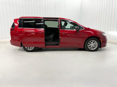 Used Wheelchair Van For Sale: 2025 Chrysler Pacifica SELECT Wheelchair Accessible Van For Sale with a Rollx 12.5 Inch Drop Floor Conversion with In-the-floor Ramp on it. VIN: 402061