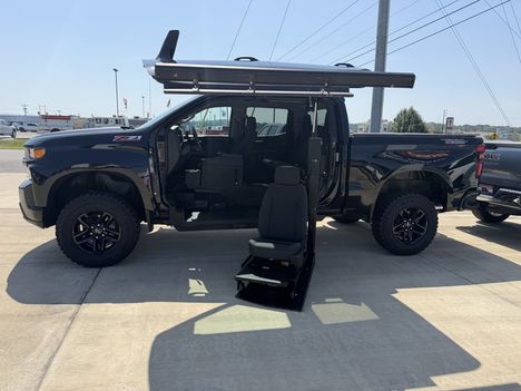 Used Wheelchair Van For Sale: 2019 Chevrolet Silverado Trail Boss Custom Wheelchair Accessible Van For Sale with a Atc Conversion Driver Side Power Fold Out on it. VIN: 3GCPYCEF3KG108620