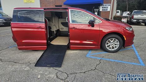 New Wheelchair Van For Sale: 2024 Chrysler Pacifica Touring L Wheelchair Accessible Van For Sale with a BraunAbility Chrysler Entervan II on it. VIN: 2C4RC1BGXRR197745
