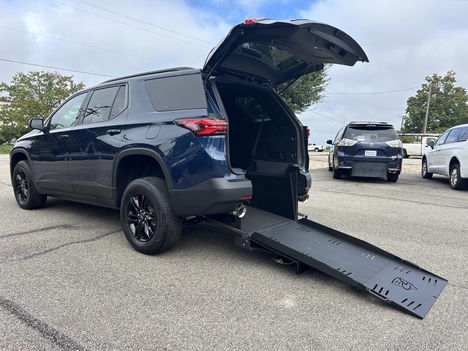 Used Wheelchair Van For Sale: 2023 Chevrolet Traverse LS 4dr SUV w/1LS Wheelchair Accessible Van For Sale with a  on it. VIN: 1GNERFKW1PJ158844