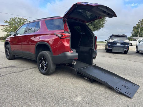 Used Wheelchair Van For Sale: 2023 Chevrolet Traverse LT Cloth 4dr SUV Wheelchair Accessible Van For Sale with a  on it. VIN: 1GNERGKW7PJ200925