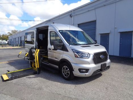 New Wheelchair Van For Sale: 2024 Ford Transit 350 XL MR 148WB Wheelchair Accessible Van For Sale with a Passenger Side LIFT on it. VIN: 1FBAX2C85RKA84514