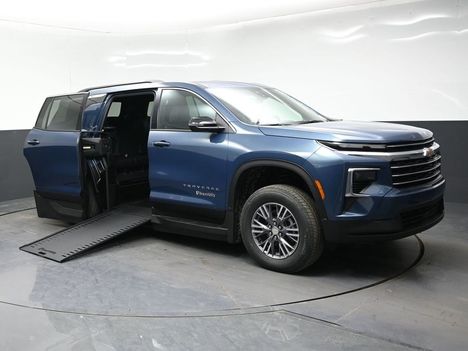 New Wheelchair Van For Sale: 2026 Chevrolet Traverse 1LT Wheelchair Accessible Van For Sale with a BraunAbility XI on it. VIN: 1GBERGKS2TJ332494