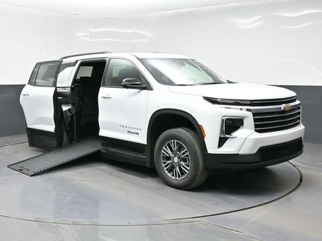 New Wheelchair Van For Sale: 2026 Chevrolet Traverse 1LT Wheelchair Accessible Van For Sale with a BraunAbility XI on it. VIN: 1GBERGKS4TJ324798