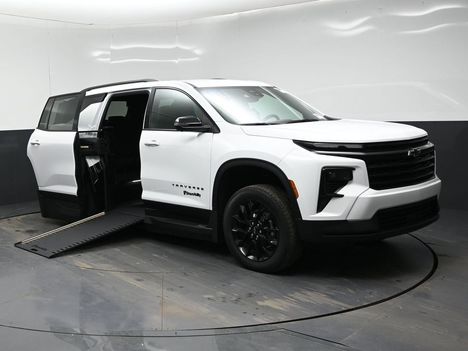 New Wheelchair Van For Sale: 2026 Chevrolet Traverse 1LT Midnight Wheelchair Accessible Van For Sale with a BraunAbility XI on it. VIN: 1GBERGKS9TJ185607