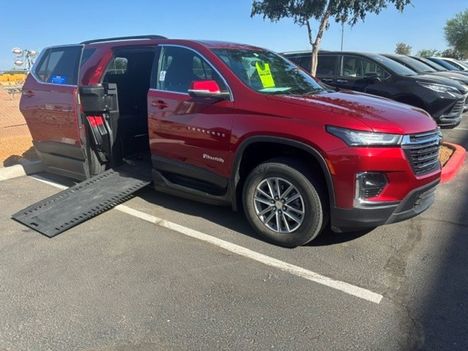 Used Wheelchair Van For Sale: 2022 Chevrolet Traverse 1LT Wheelchair Accessible Van For Sale with a BraunAbility XI on it. VIN: 1GNERGKWXNJ137137