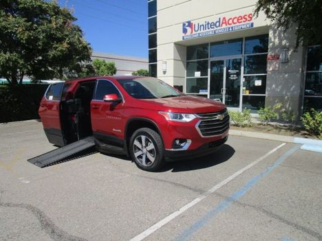 Used Wheelchair Van For Sale: 2021 Chevrolet Traverse 3LT Wheelchair Accessible Van For Sale with a BraunAbility XI on it. VIN: 1GNERHKW8MJ119627