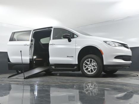 New Wheelchair Van For Sale: 2025 Chrysler Voyager LX w MID ROW SEAT Wheelchair Accessible Van For Sale with a BraunAbility ADA Manual INFLOOR on it. VIN: 2C4RC1CG4SR608030