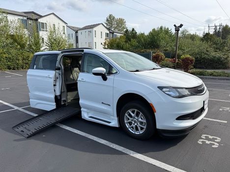 Used Wheelchair Van For Sale: 2021 Chrysler Voyager LXi Wheelchair Accessible Van For Sale with a BraunAbility XT on it. VIN: 2C4RC1DG9MR530507