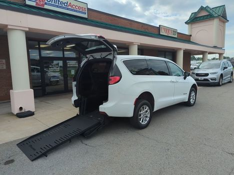 Used Wheelchair Van For Sale: 2024 Chrysler Pacifica Touring Wheelchair Accessible Van For Sale with a BraunAbility ADA Rear Entry on it. VIN: 2C4RC1FG3RR113193