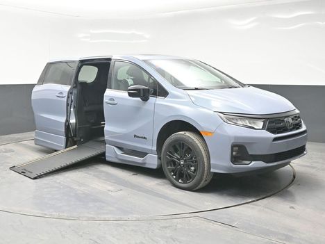New Wheelchair Van For Sale: 2026 Honda Odyssey Sport Wheelchair Accessible Van For Sale with a BraunAbility XI on it. VIN: 5FNRL6H7XTB017803