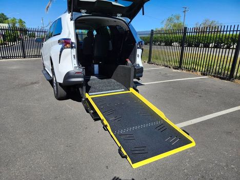 New Wheelchair Van For Sale: 2026 Toyota Sienna LE Wheelchair Accessible Van For Sale with a VMI ADA Rear Entry LONG CUT on it. VIN: 5TDKRKEC3TS327801