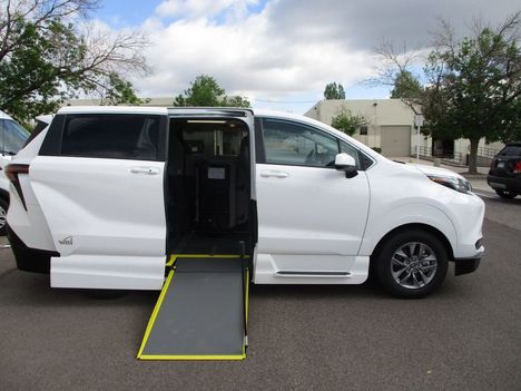 New Wheelchair Van For Sale: 2025 Toyota Sienna LE AWD w MID ROW Wheelchair Accessible Van For Sale with a VMI ADA NORTHSTAR E on it. VIN: 5TDKSKFC2SS216092
