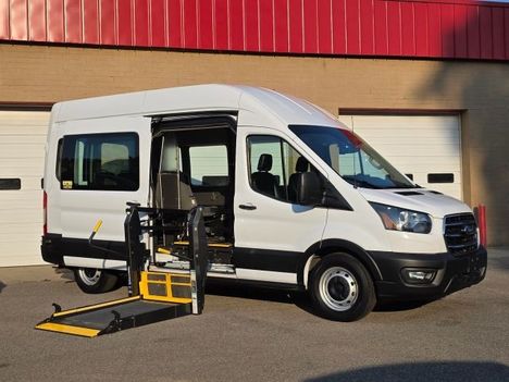 Used Wheelchair Van For Sale: 2020 Ford Transit Passenger Van XL w/High Roof Van 3D Wheelchair Accessible Van For Sale with a  on it. VIN: 1FBAX2X82LKB53533