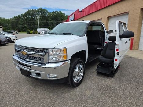 Used Wheelchair Van For Sale: 2012 Chevrolet Silverado LT Pickup 4D 5 3/4 ft Wheelchair Accessible Van For Sale with a  on it. VIN: 1GCPKSE77CF108305