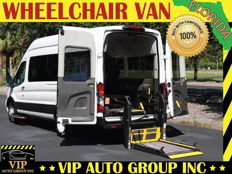 Used Wheelchair Van For Sale: 2023 Ford T-350 High Roof Wheelchair Accessible Van For Sale with a BraunAbility Rear Entry Power Lift on it. VIN: 1FBVU4X86PKB93528