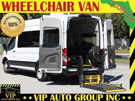 Used Wheelchair Van For Sale: 2023 Ford T-350 High Roof Wheelchair Accessible Van For Sale with a BraunAbility Rear Entry Power Lift on it. VIN: 1FBVU4X87PKB94008