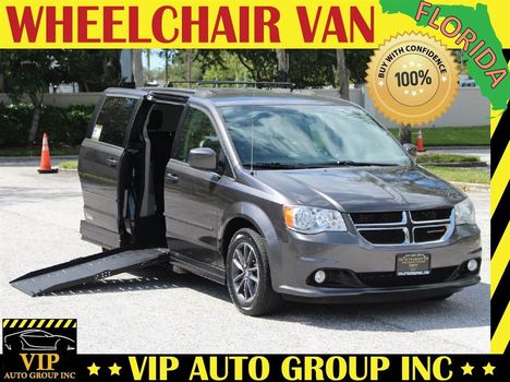 Used Wheelchair Van For Sale: 2017 Dodge Grand Caravan SXT Wheelchair Accessible Van For Sale with a AMS Vans Side Entry Power Ramp on it. VIN: 2C4RDGCGXHR774528